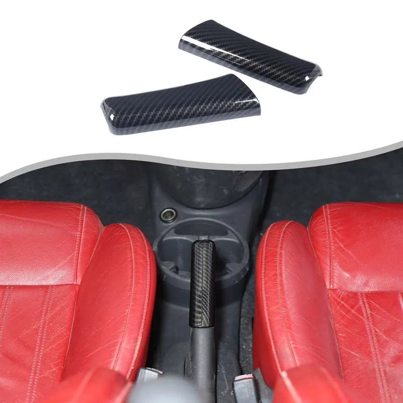 Dos piezas palanca de freno de mano de fibra de carbono ABS Fiat 500 2007 2025