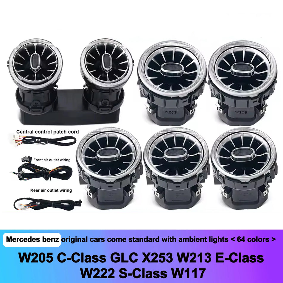 Mercedes Benz C Class GLC E Class Ambient LED Air Vent Lamp Turbine Nozzle