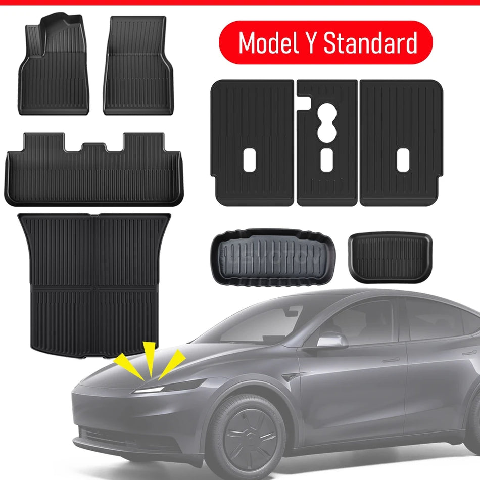 Gummifußmatten für Tesla Model Y Standard Gepäckraum