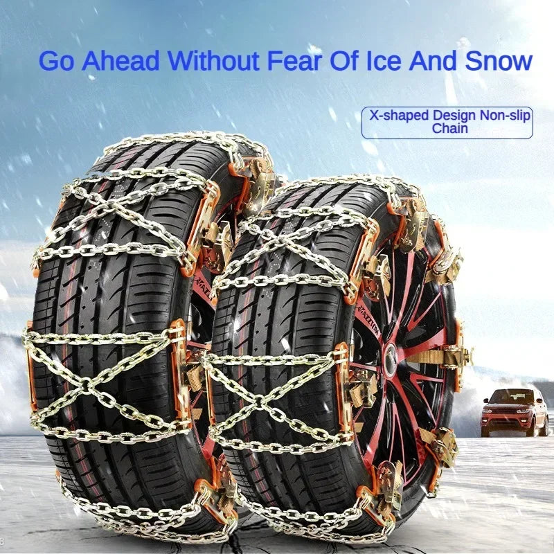 Winter Vehicle Anti Skid Chains &ndash; Thick Manganese Steel