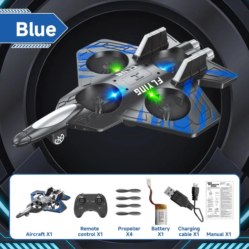 CZ01 RC Hobby Glider Jet Plane &ndash; LED Night Flight Lights BLUE