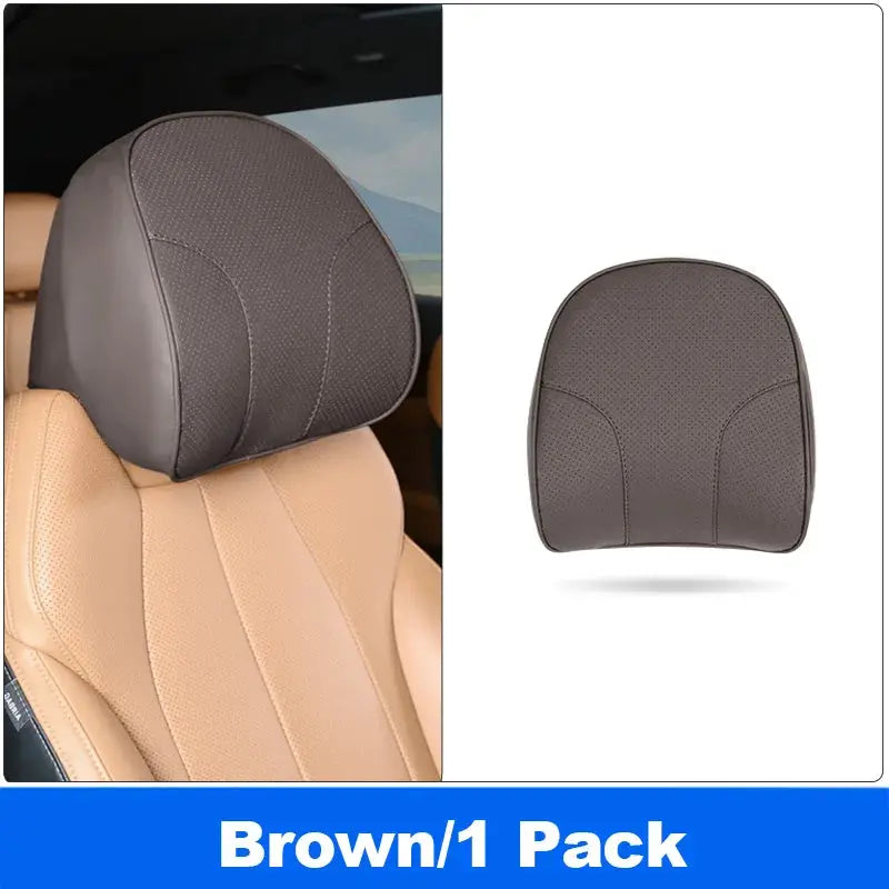 Vtear Universal Car Neck Pillow Memory Foam Headrest Cushion Slip On Elastic Strap Breathable Perforated Neck Relief Accessories by InterCyprus Trading Ltd