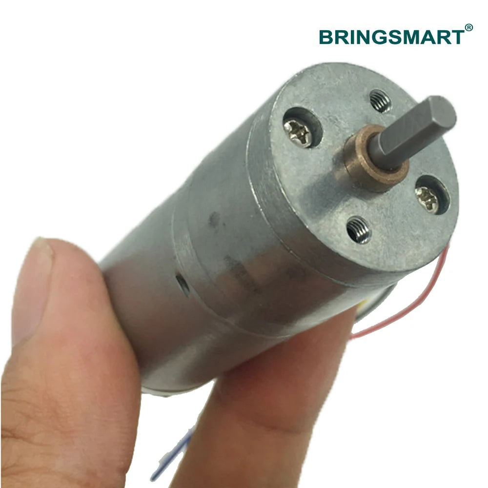 JGA25-371 12V DC Gear Motor with Encoder - 18-1930RPM, Reversible Speed Control