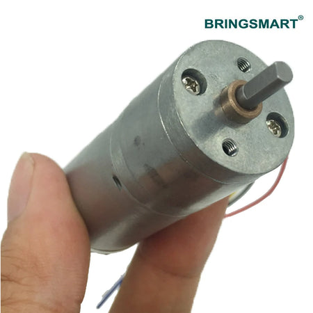 JGA25-371 12V DC Gear Motor with Encoder - 18-1930RPM, Reversible Speed Control