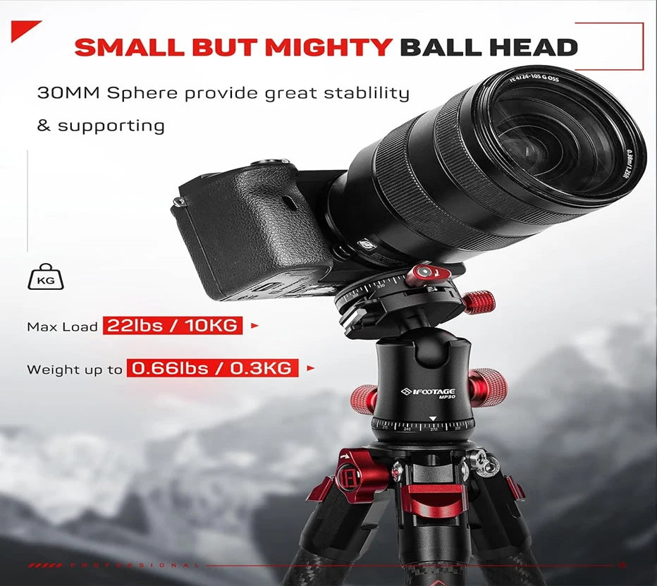 IFOOTAGE MP30 Tripod Head &ndash; Dual 360&deg; Panoramic Shooting