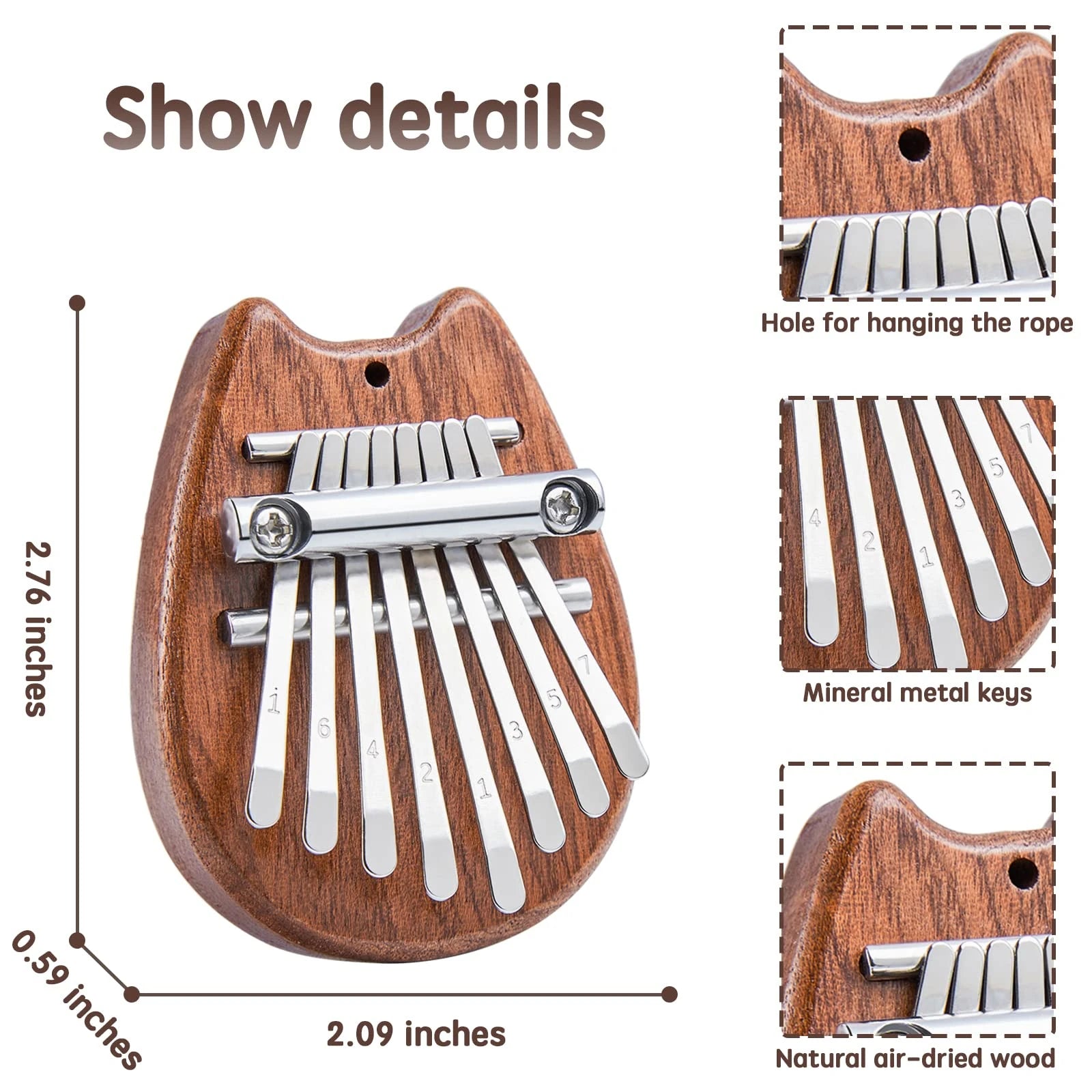Mini Kalimba 8 Key Thumb Piano &ndash; Portable Cute Totoro Style