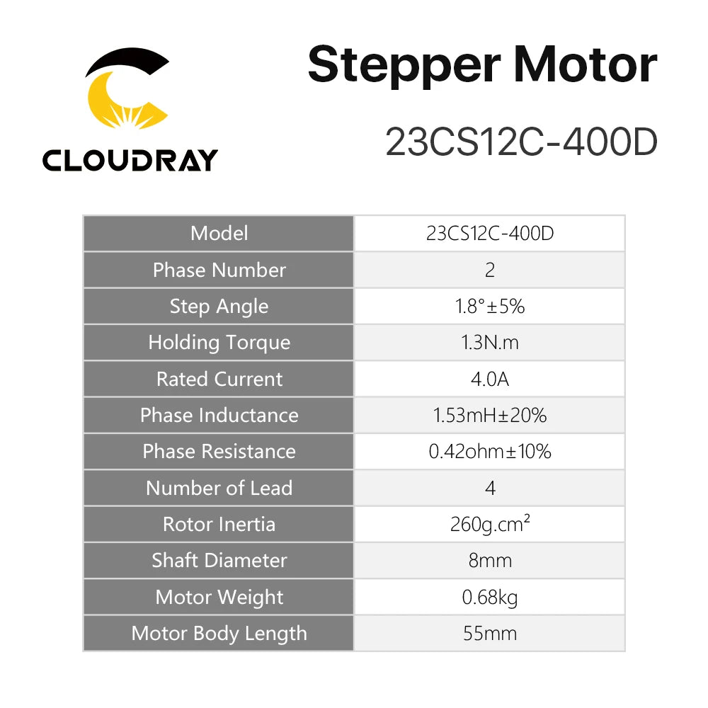 Cloudray Nema 23 Stepper Motor &ndash; Exceptional Precision and Torque