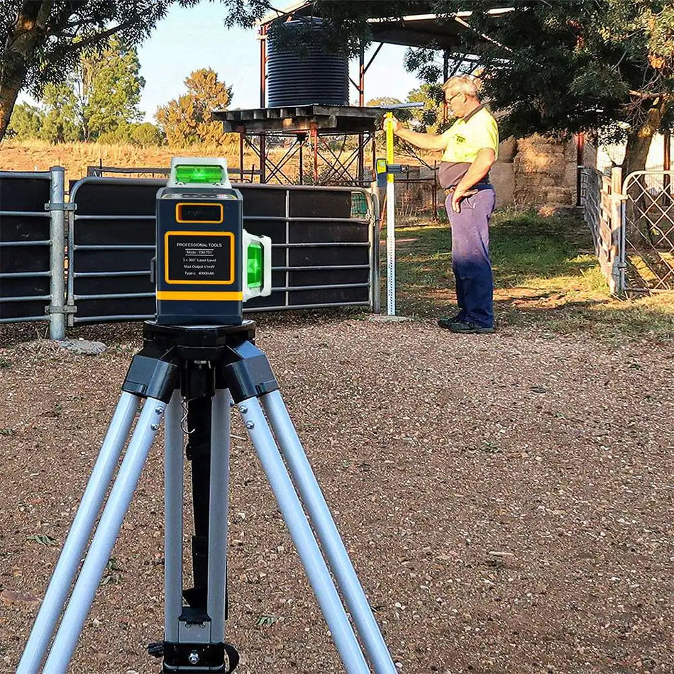 CIGMAN CLD-100 Laserový přijímač s indikátory na 3 stranách, dosah 50m, automatické vypnutí, nastavitelný zvukový signál