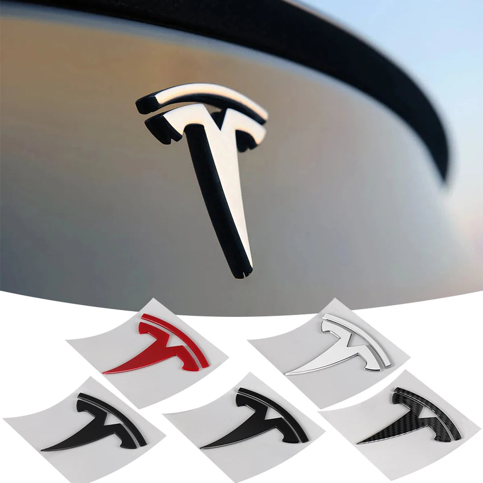 3D ABS Araba Gövde Kaputu Bagaj Dekorasyon Çıkartması Rozeti Tesla Model 3 Model Y için