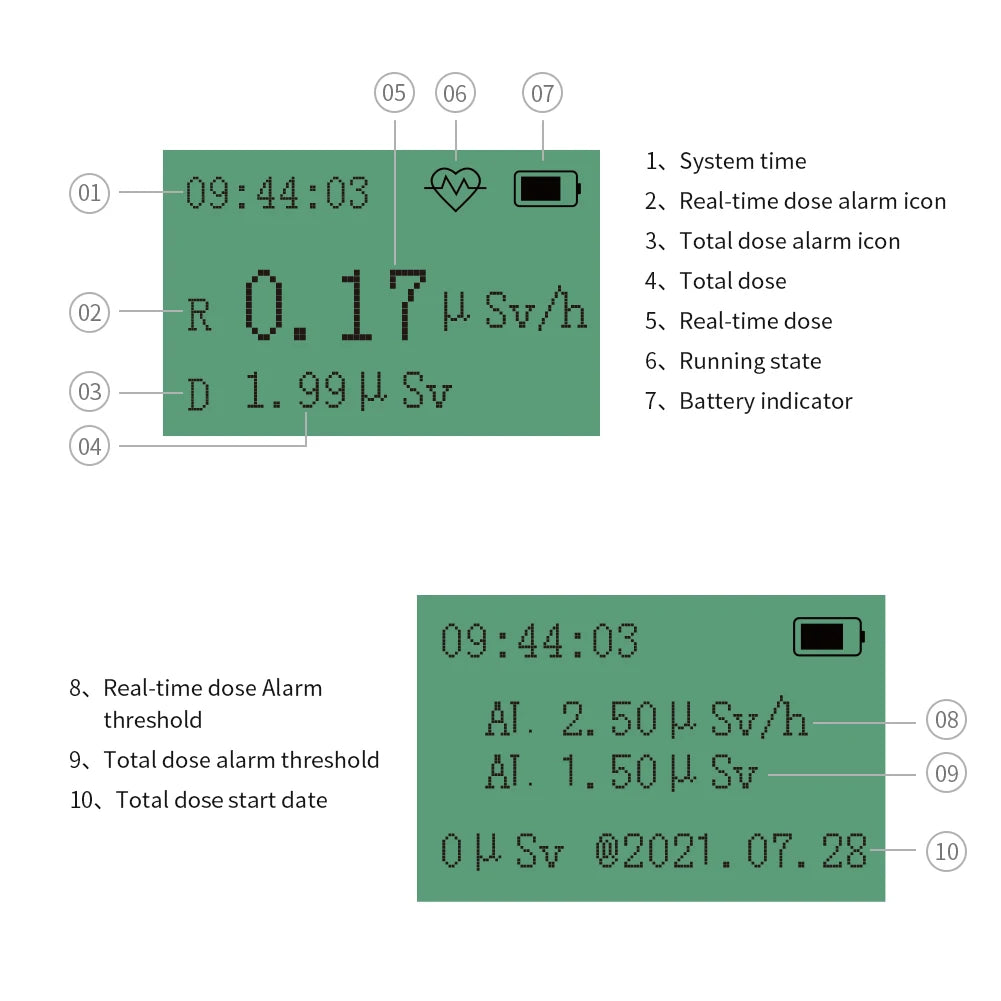 FS-600 LCD Geiger Counter &ndash; Accurate Radiation Detection and Personal Dosimeter