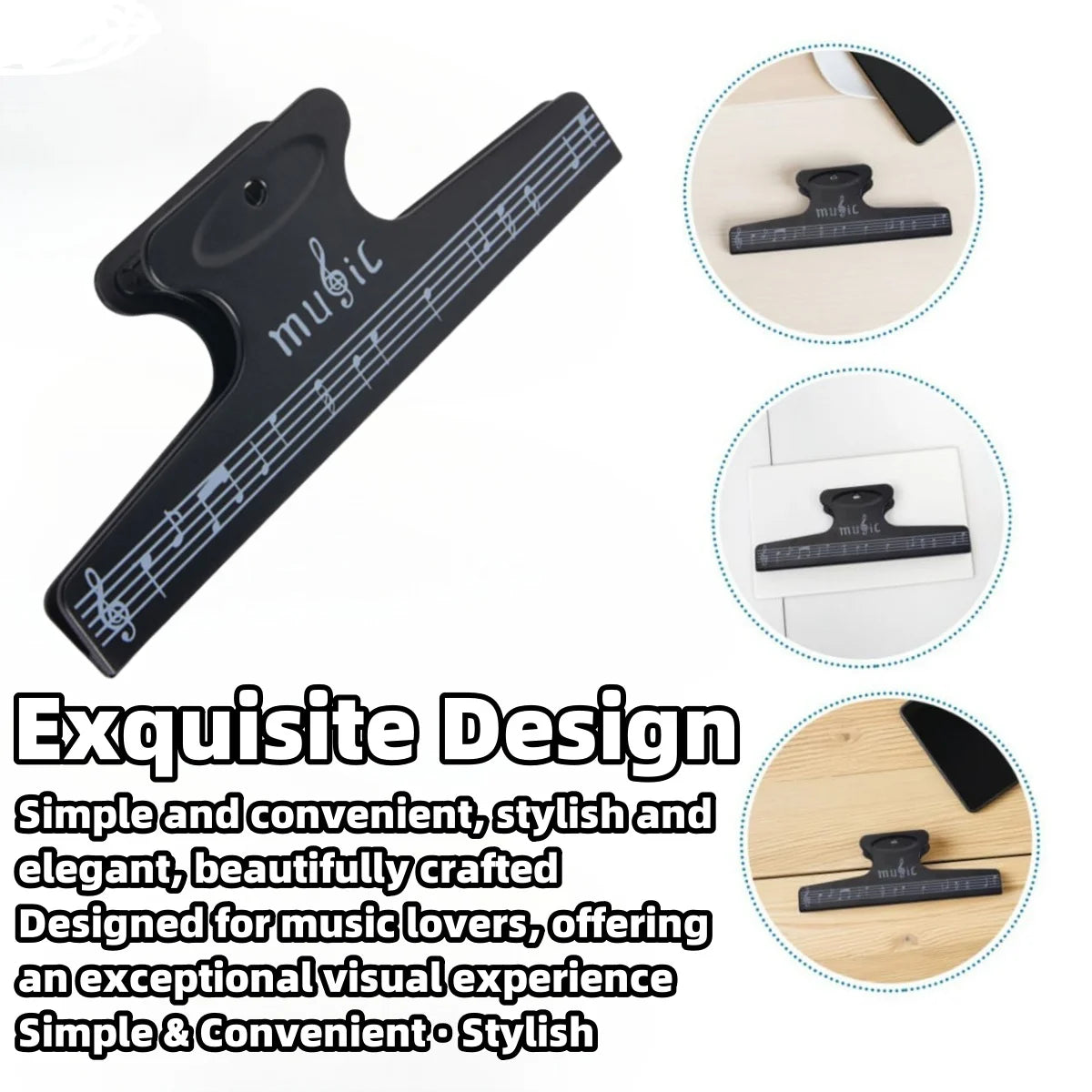 Miwayer Universal Piano Sheet Book Clip Holder &ndash; Firm Grip