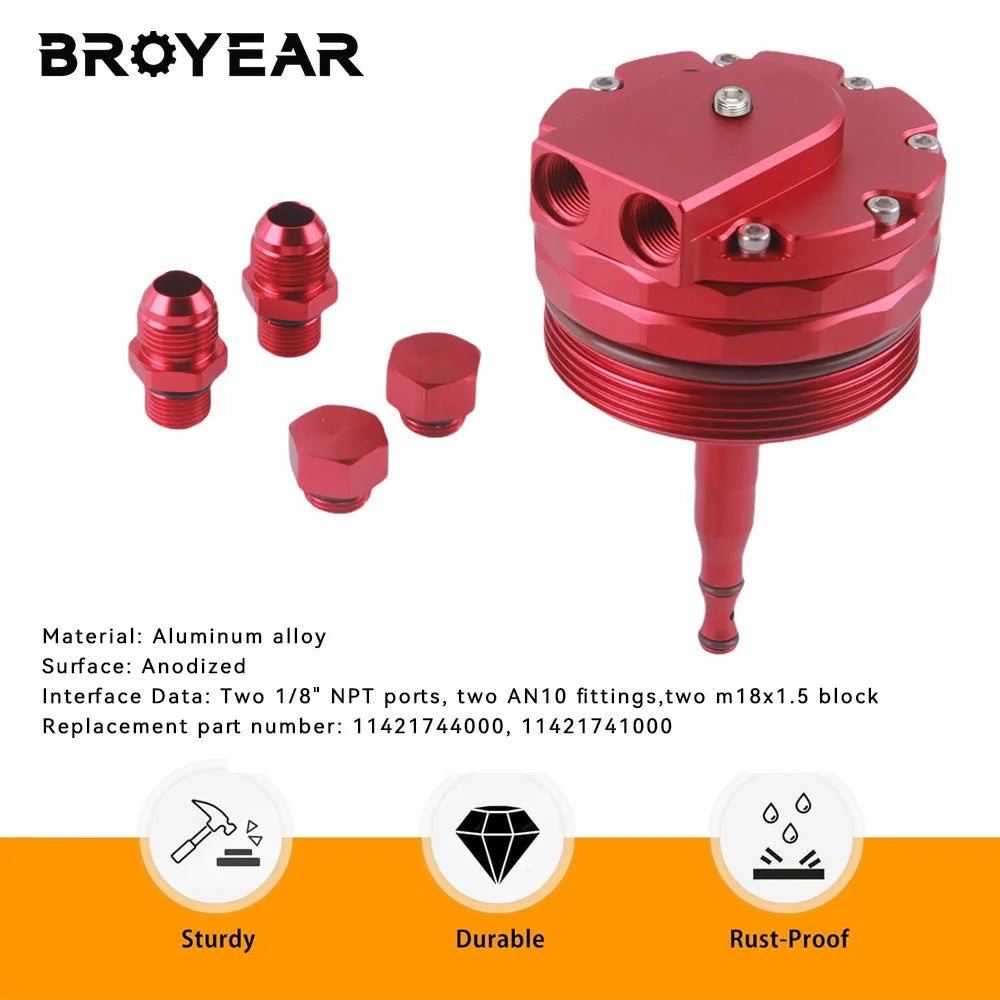 Engine Oil Cooler Adapter Aluminum for BMW E46 E36 E39 E60 E61 by InterCyprus Trading Ltd