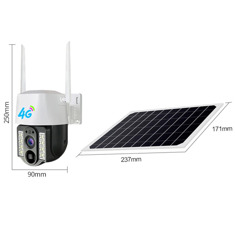 Solar WiFi PTZ Camera 4G Sim 10X Zoom &ndash; Auto Tracking