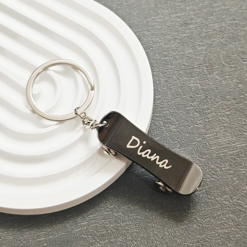 Chuhan Customized Metal Skateboard Keychain &ndash; Unique Gift Idea