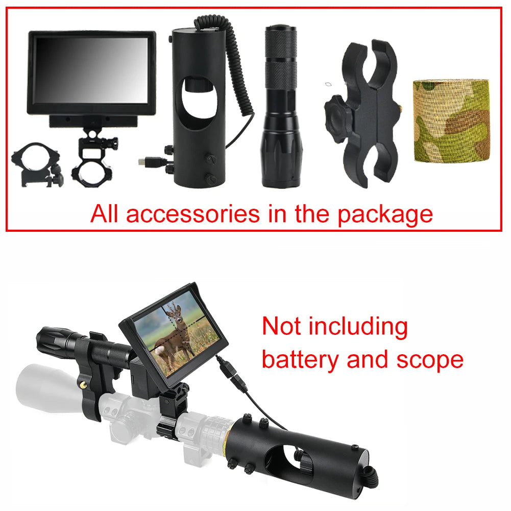 HIMIFOY Night Vision Monocular with 850nm Infrared LED black