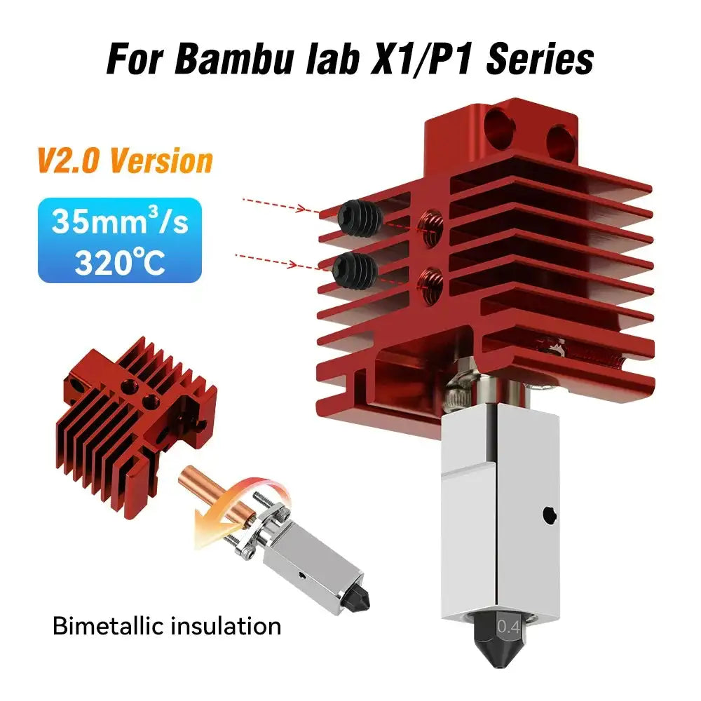Bambu Lab Hotend Upgrade Print Head 1.75mm Full Metal