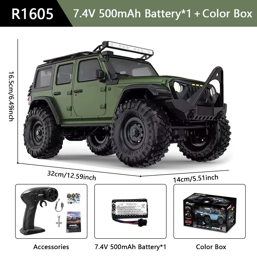 HB R1601 RC Car 1:16 4WD Off Road Model &ndash; LED Lights R1605