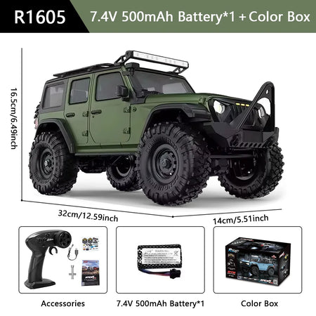 HB R1601 RC Car 1:16 4WD Off Road Model &ndash; LED Lights R1605