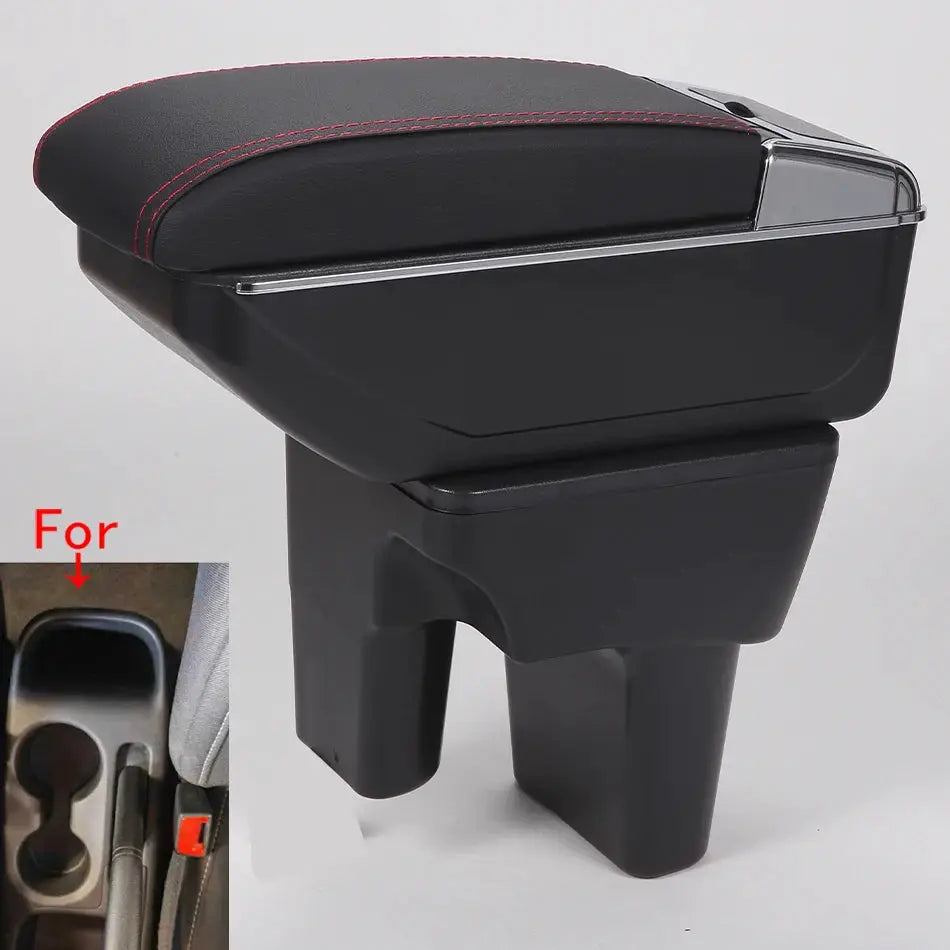 Center Console Armrest Box for Hyundai HB20 PU Leather ABS Storage Tray by InterCyprus Trading Ltd