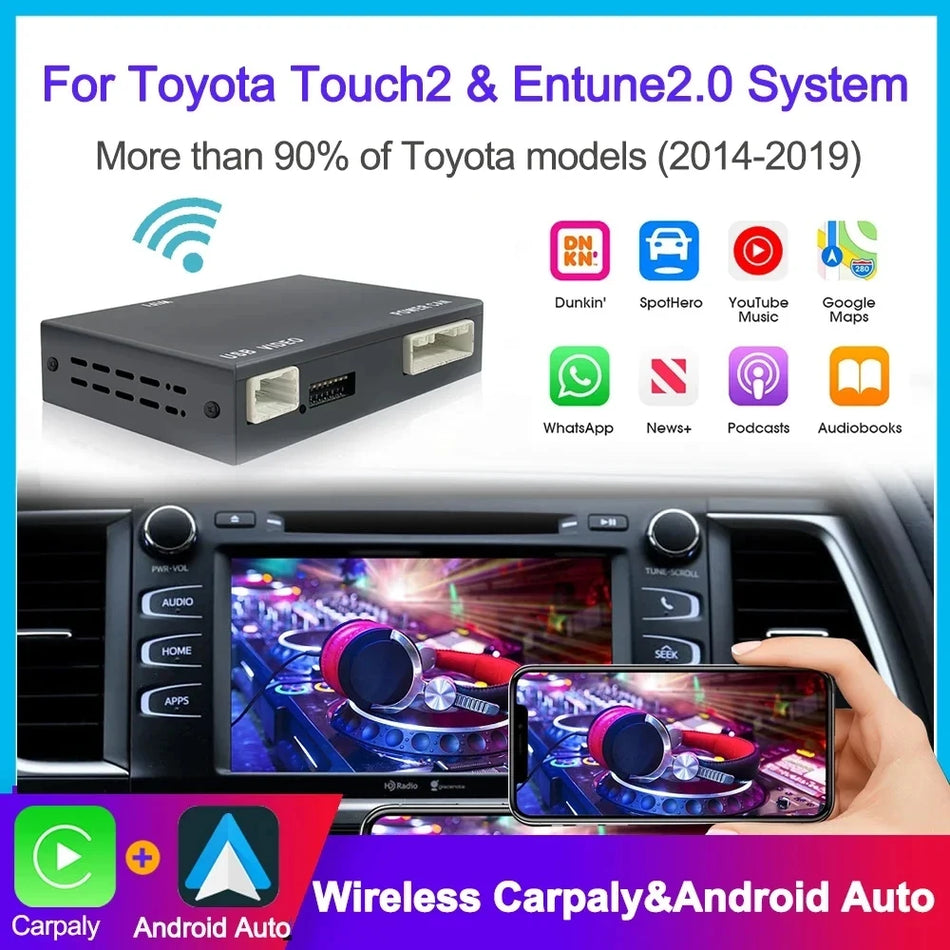 Toyota Corolla Ασύρματο CarPlay Android Auto Αποκωδικοποιητής για Touch2 Entune 2.0