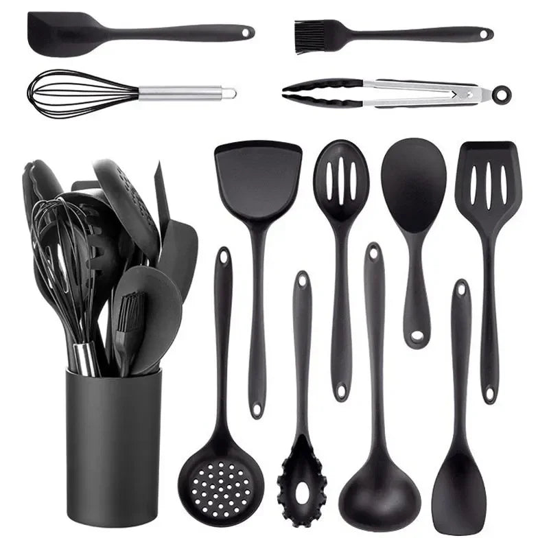Silicone Kitchenware Cooking Set &ndash; Eco-Friendly Non-Stick Utensils
