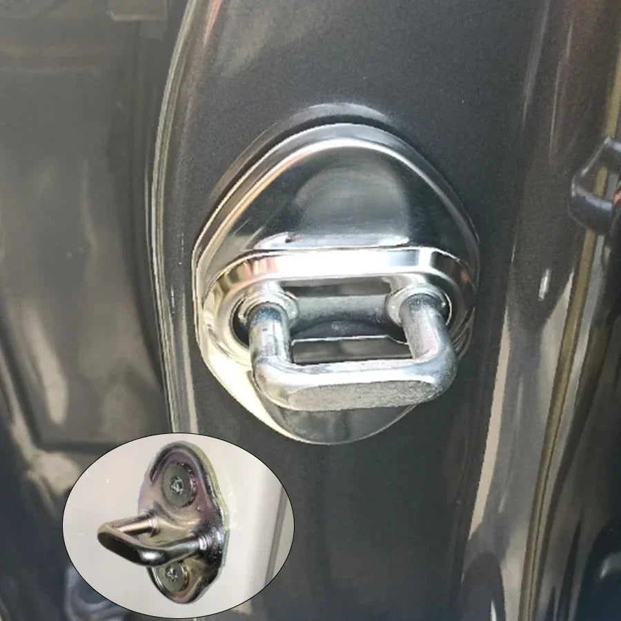 Door Lock Covers Stainless Steel for Mazda CX-5 2015-2024, 4-Piece Set, Polished Finish, Scratch Protection