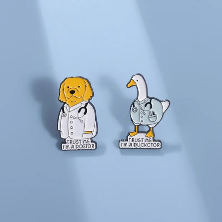 Vet Enamel Pins Stethoscope Dogtor Brooch - Ultra Cute Gift
