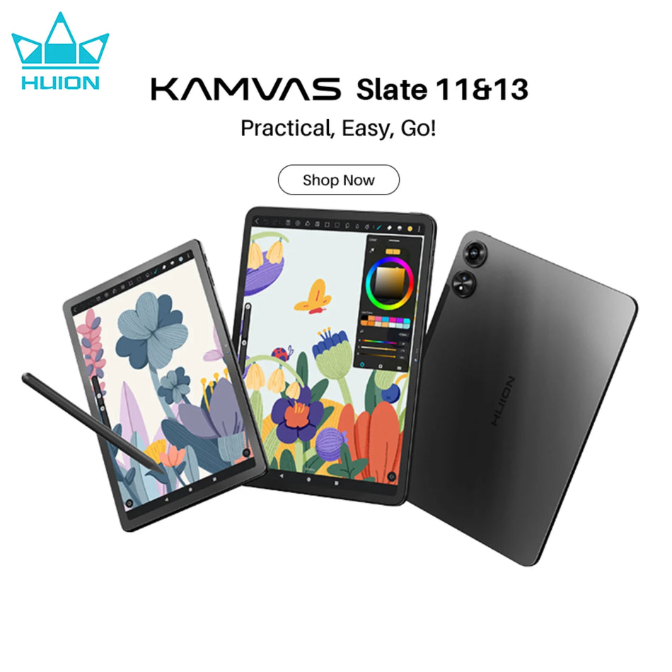 Huion Kamvas Slate 11/13 Android Ταμπλέτα Σχεδίασης με 60/90Hz, Οθόνη Παρόμοια με Χαρτί
