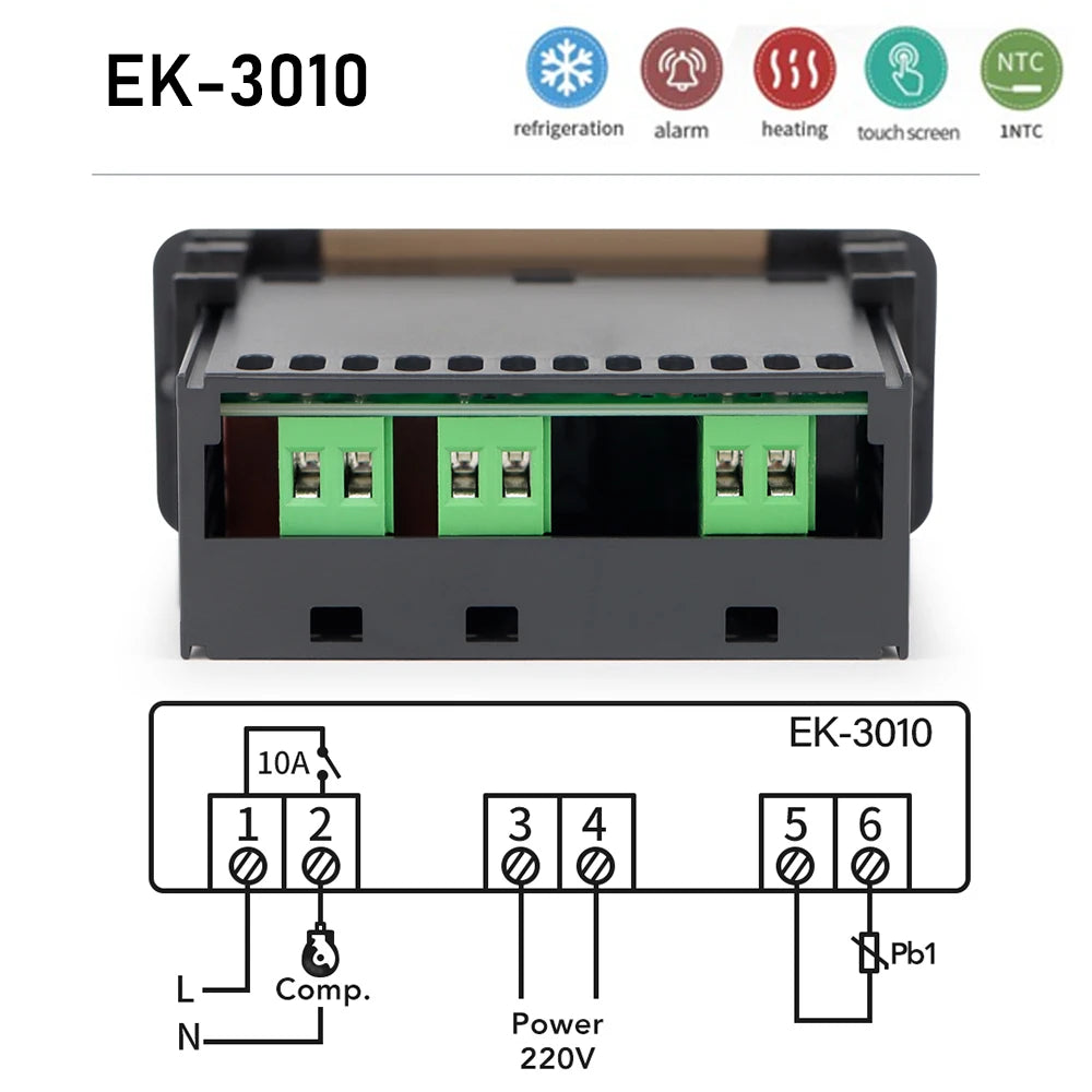 EK-3020 Digital Temperature Controller &ndash; Dual Relay Output for Precise Temperature Control EK-3010