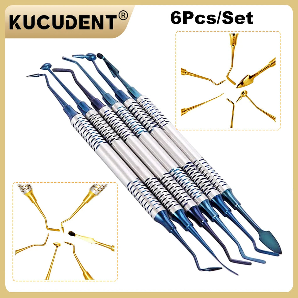 Dental Resin Spatulas Titanium Plated &ndash; Double Head