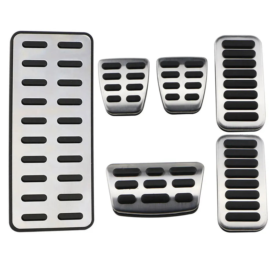 Kia Forte 2018-2021 Pedal Kapağı Seti, Fırçalanmış Paslanmaz Çelik ve Kauçuk