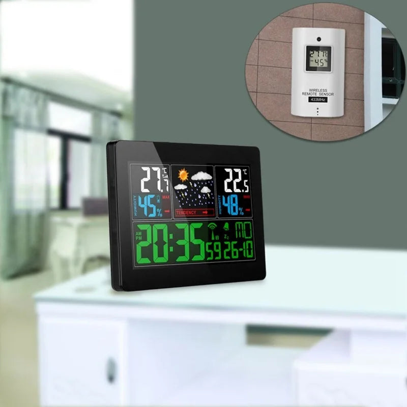 Easyover Wireless Weather Station with Colour LCD and Smart Alarm