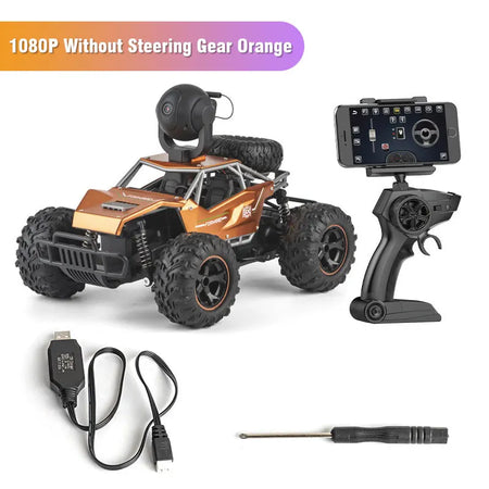 RC Car 1080P Camera 1/14 Alloy Off Road Crawler &ndash; WiFi App 1080P orange