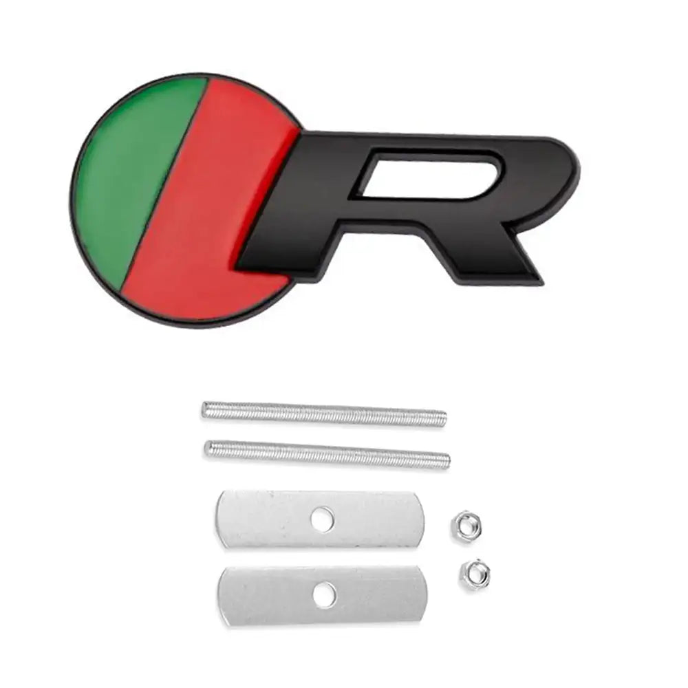 Jaguar R Logo Front Grill Chrome Emblem For Jaguar black