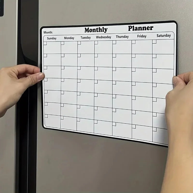 Magnetic Fridge Calendar Planner - Monthly &amp; Weekly Whiteboard