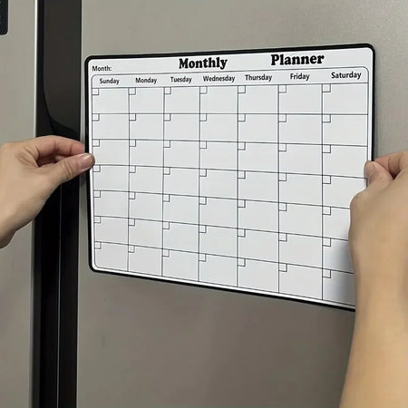 Magnetic Fridge Calendar Planner - Monthly &amp; Weekly Whiteboard