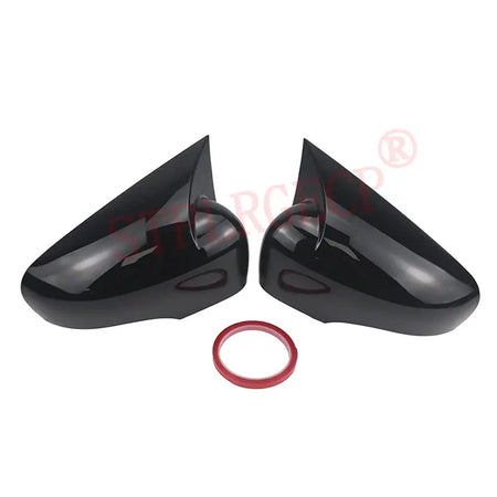 For Renault Zoe Pre-facelift 2012-2018 2019 Rearview Side Wing Mirror Cover Cap Glossy Black Add-on M Style Shell by InterCyprus Trading Ltd