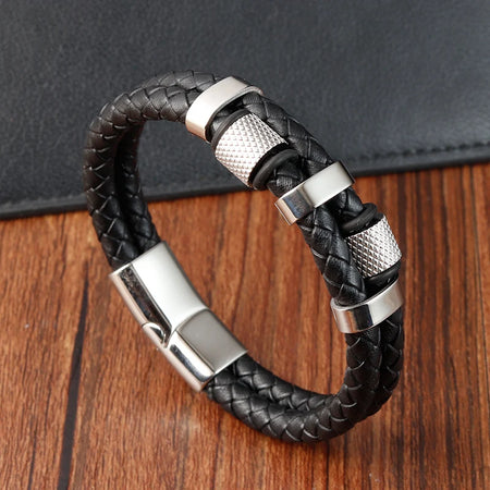Leather Charm Bracelet for Men