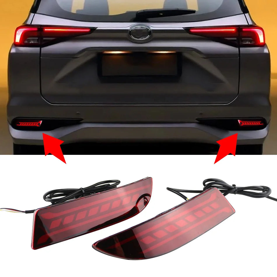 Toyota Avanza bakre stötfångarljus blinkers LED, broms backljus, 2 st