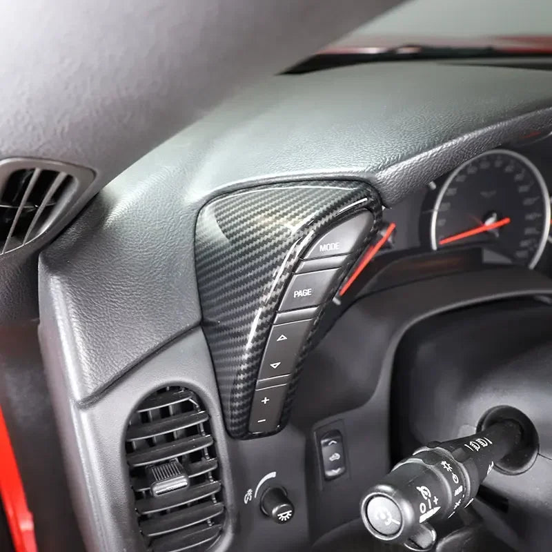 Cornice copribottoni del cruscotto in fibra di carbonio ABS per Corvette C6