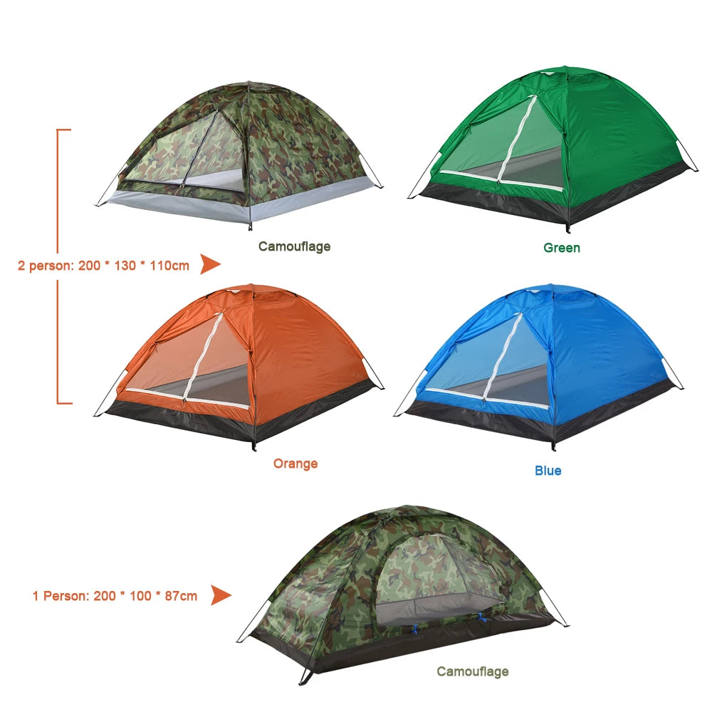 TOMSHOO 2-Person Portable Camouflage Camping Tent
