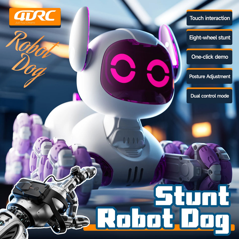 Y9 8WD RC Robot Dog Car Toy-40 Minutes Playtime With Music
