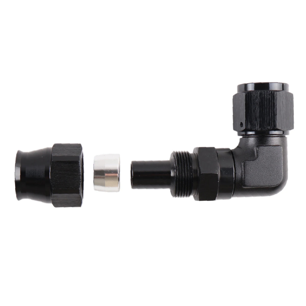 Forged Aluminum PTFE Hose Swivel Fitting With 90 Degree Bend For AN4 To AN10 by InterCyprus Trading Ltd