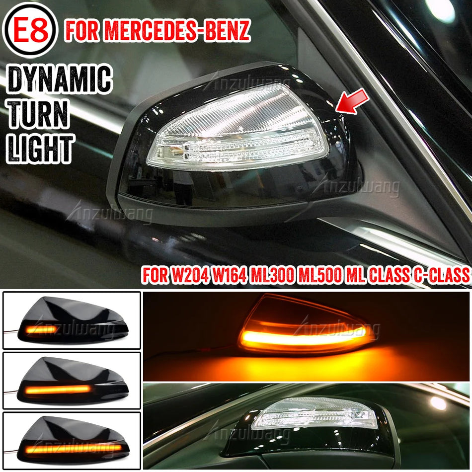Luces de señal de giro dinámicas LED para Mercedes-Benz W204 S204 W164 Vito Viano