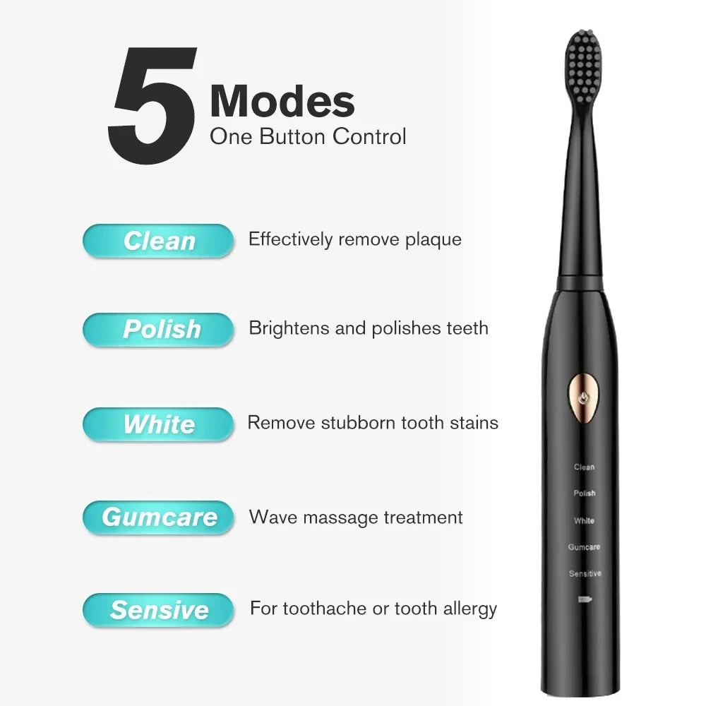 Sonic Electric Toothbrush &ndash; Five Gear Mode and IPX7 Waterproof