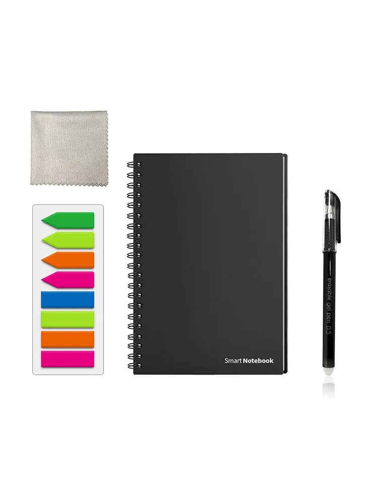 A6 Reusable Smart Notebook with Cloud Storage and Erasable Pen Black / A6 / CHINA