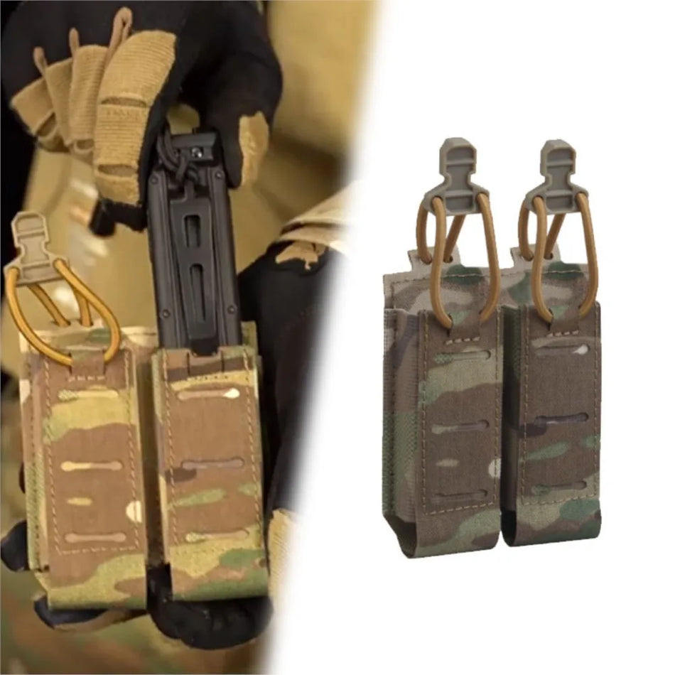 Nylon MOLLE Pistolenmagazintasche mit Handzughalter für Weste