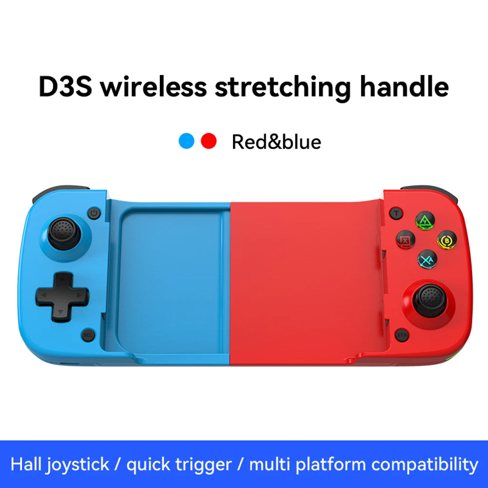 D8/3 TypeC Telescopic Mobile Phone Gamepad &ndash; Bluetooth 5.0 Wireless Compatibility D3S Red Blue / CHINA