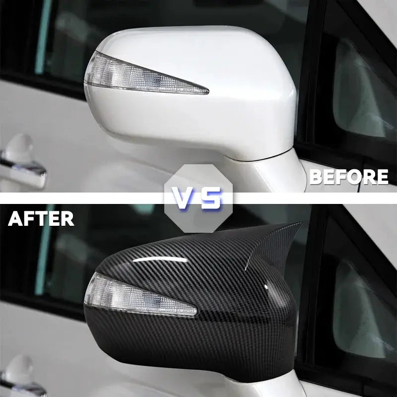 For Honda Civic FD6 2006-2012 Mirror Cover Accessory Carbon fiber glossy black Case CAR Shield by InterCyprus Trading Ltd