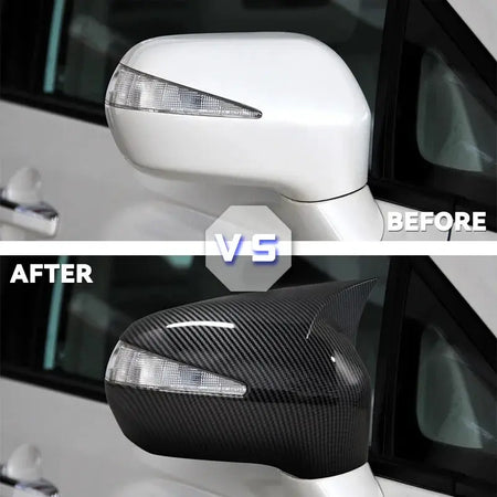 For Honda Civic FD6 2006-2012 Mirror Cover Accessory Carbon fiber glossy black Case CAR Shield by InterCyprus Trading Ltd